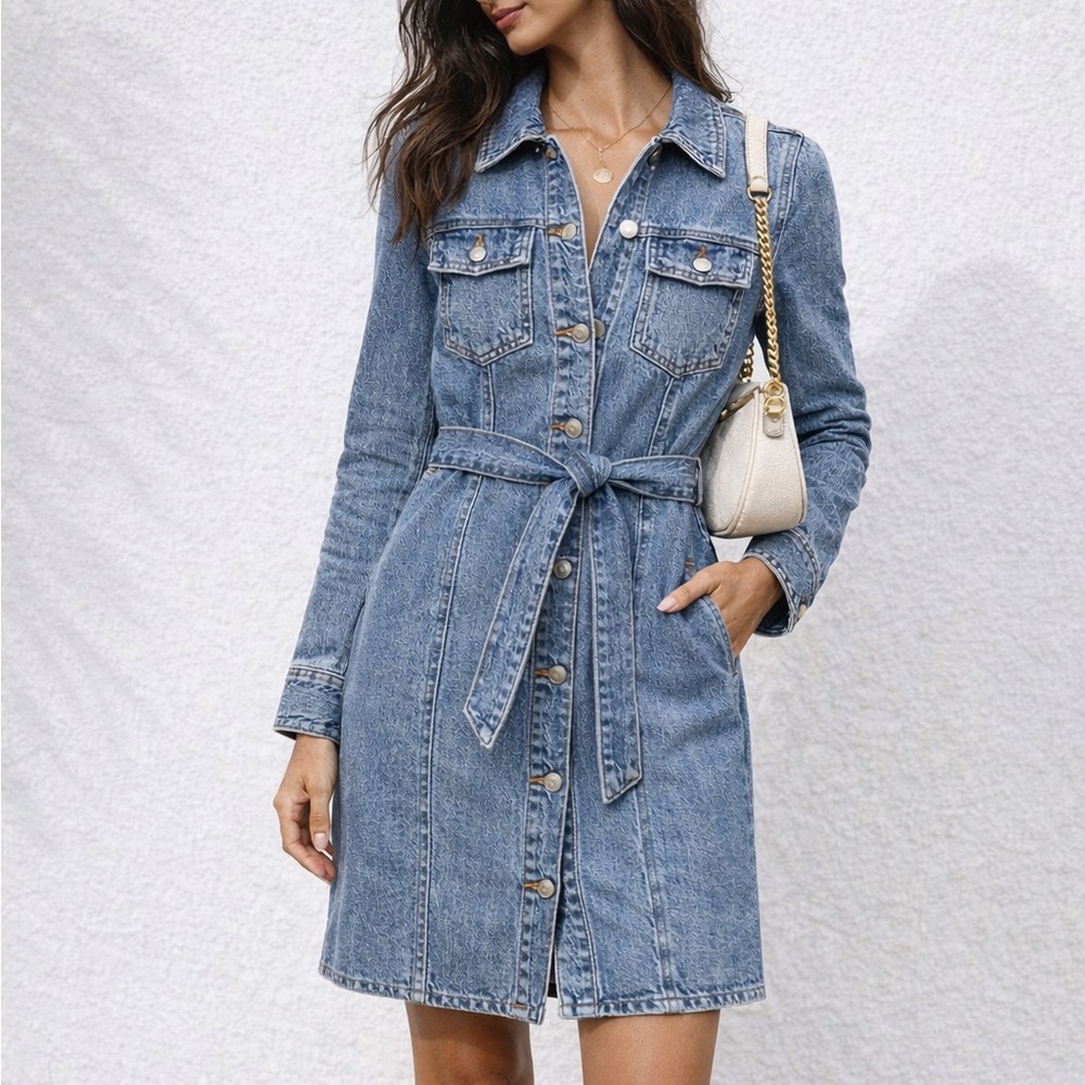 2 in 1 Denim Jacket & Denim Dress All Seasons Versatile Comfortable
